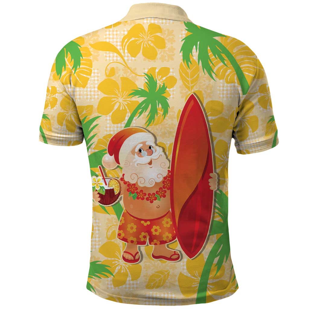 Aloha Hawaii Christmas Polo Shirt Mele Kalikimaka Funny Santa Palaka Quilt Motifs LT14 - Polynesian Pride