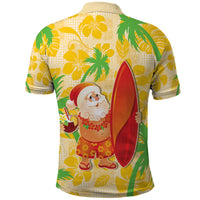 Aloha Hawaii Christmas Polo Shirt Mele Kalikimaka Funny Santa Palaka Quilt Motifs LT14 - Polynesian Pride