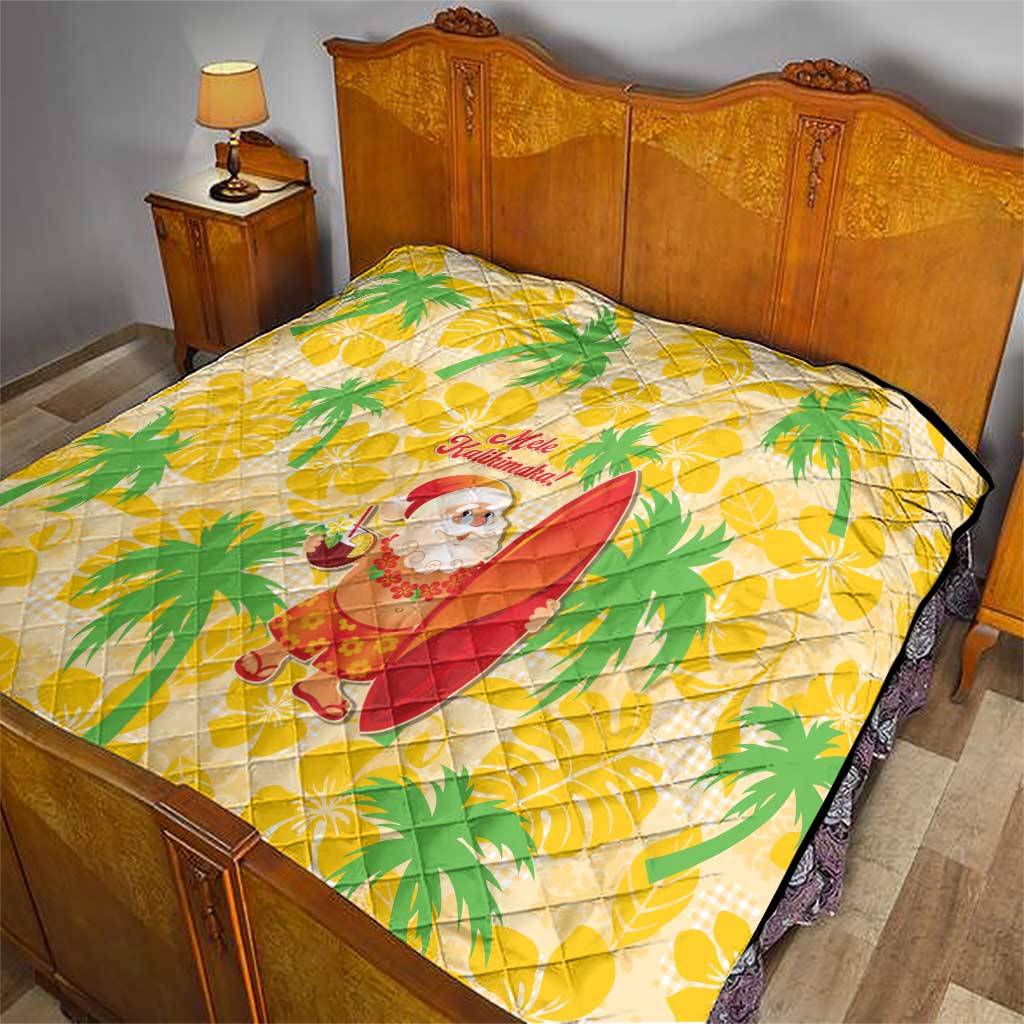 Aloha Hawaii Christmas Quilt Mele Kalikimaka Funny Santa Palaka Quilt Motifs LT14 - Polynesian Pride