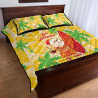 Aloha Hawaii Christmas Quilt Bed Set Mele Kalikimaka Funny Santa Palaka Quilt Motifs LT14 - Polynesian Pride