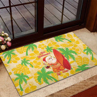 Aloha Hawaii Christmas Rubber Doormat Mele Kalikimaka Funny Santa Palaka Quilt Motifs LT14 - Polynesian Pride
