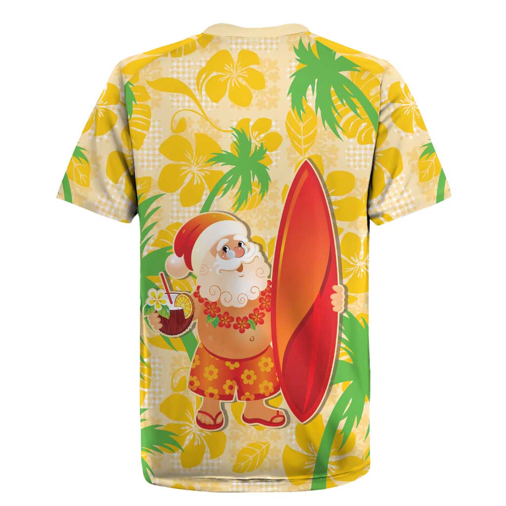 Aloha Hawaii Christmas Rugby Jersey Mele Kalikimaka Funny Santa Palaka Quilt Motifs LT14 - Polynesian Pride