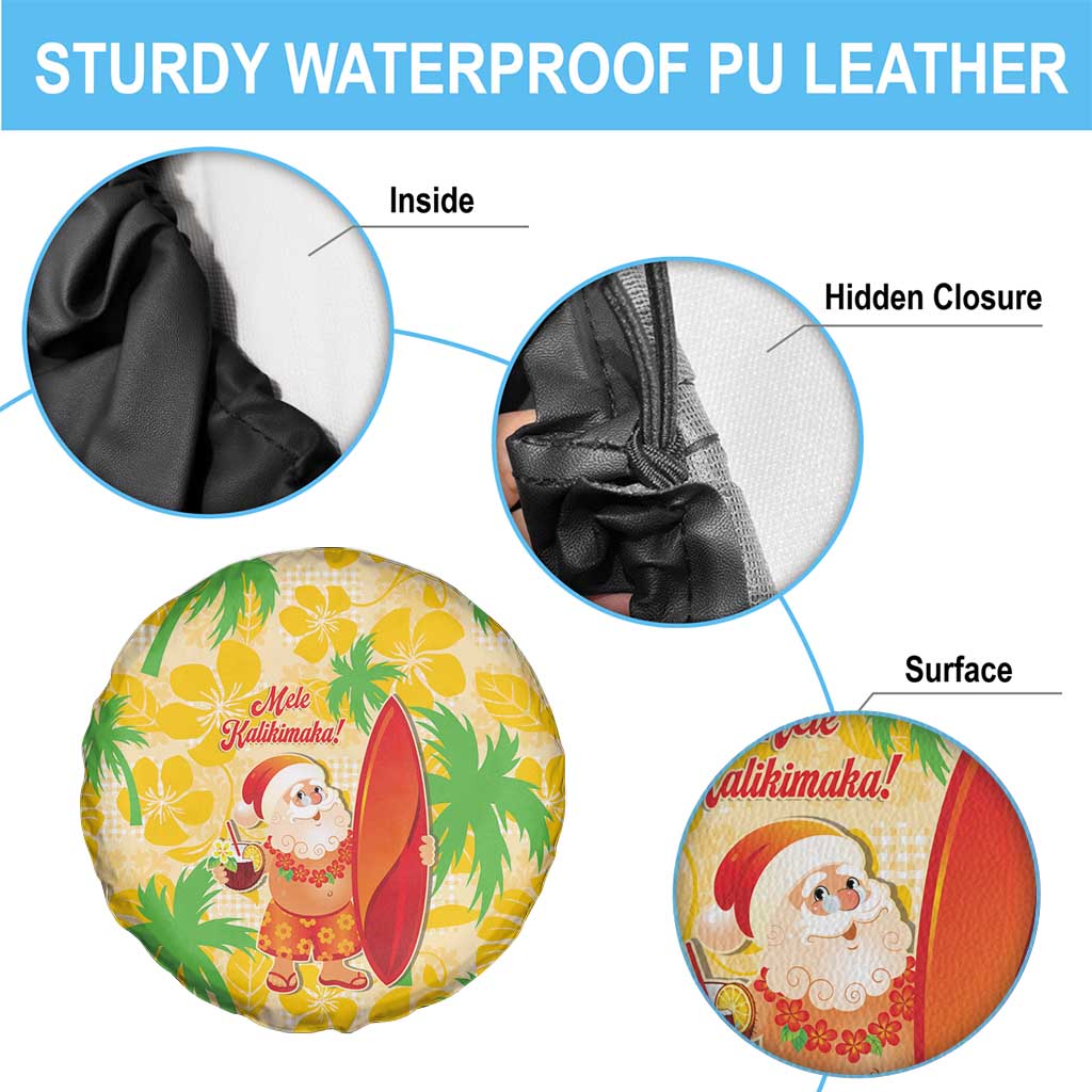 Aloha Hawaii Christmas Spare Tire Cover Mele Kalikimaka Funny Santa Palaka Quilt Motifs LT14 - Polynesian Pride