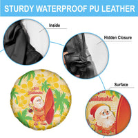 Aloha Hawaii Christmas Spare Tire Cover Mele Kalikimaka Funny Santa Palaka Quilt Motifs LT14 - Polynesian Pride