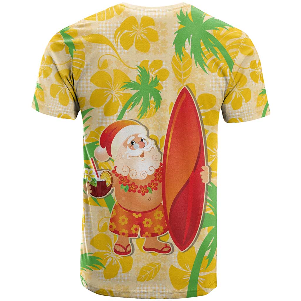 Aloha Hawaii Christmas T Shirt Mele Kalikimaka Funny Santa Palaka Quilt Motifs LT14 - Polynesian Pride