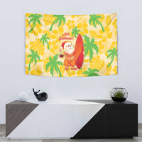 Aloha Hawaii Christmas Tapestry Mele Kalikimaka Funny Santa Palaka Quilt Motifs LT14 - Polynesian Pride