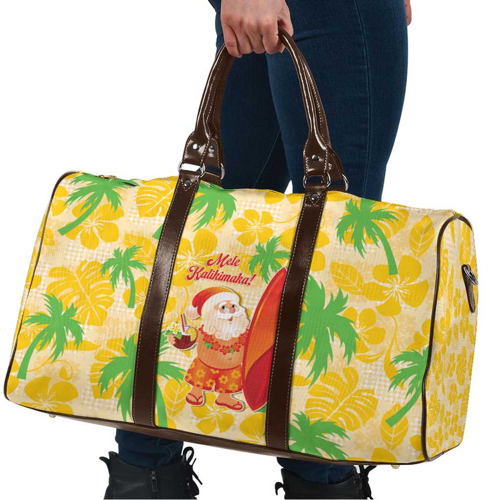 Aloha Hawaii Christmas Travel Bag Mele Kalikimaka Funny Santa Palaka Quilt Motifs LT14 - Polynesian Pride