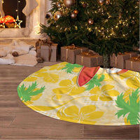 Aloha Hawaii Christmas Tree Skirt Mele Kalikimaka Funny Santa Palaka Quilt Motifs LT14 - Polynesian Pride