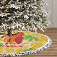 Aloha Hawaii Christmas Tree Skirt Mele Kalikimaka Funny Santa Palaka Quilt Motifs LT14 - Polynesian Pride