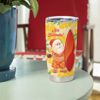 Aloha Hawaii Christmas Tumbler Cup Mele Kalikimaka Funny Santa Palaka Quilt Motifs LT14 - Polynesian Pride
