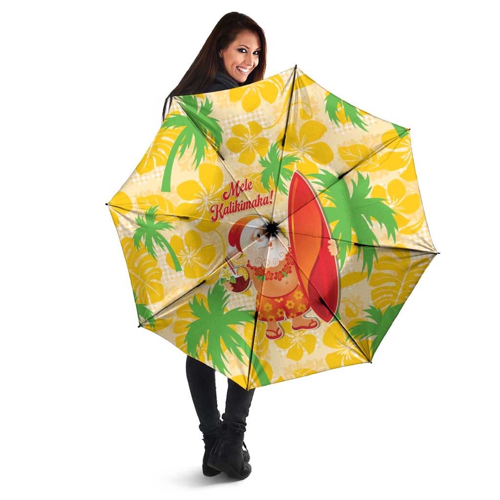 Aloha Hawaii Christmas Umbrella Mele Kalikimaka Funny Santa Palaka Quilt Motifs LT14 - Polynesian Pride