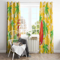 Aloha Hawaii Christmas Window Curtain Mele Kalikimaka Funny Santa Palaka Quilt Motifs LT14 - Polynesian Pride