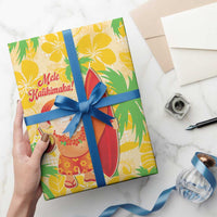 Aloha Hawaii Christmas Wrapping Paper Mele Kalikimaka Funny Santa Palaka Quilt Motifs LT14 - Polynesian Pride