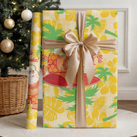 Aloha Hawaii Christmas Wrapping Paper Mele Kalikimaka Funny Santa Palaka Quilt Motifs LT14 - Polynesian Pride