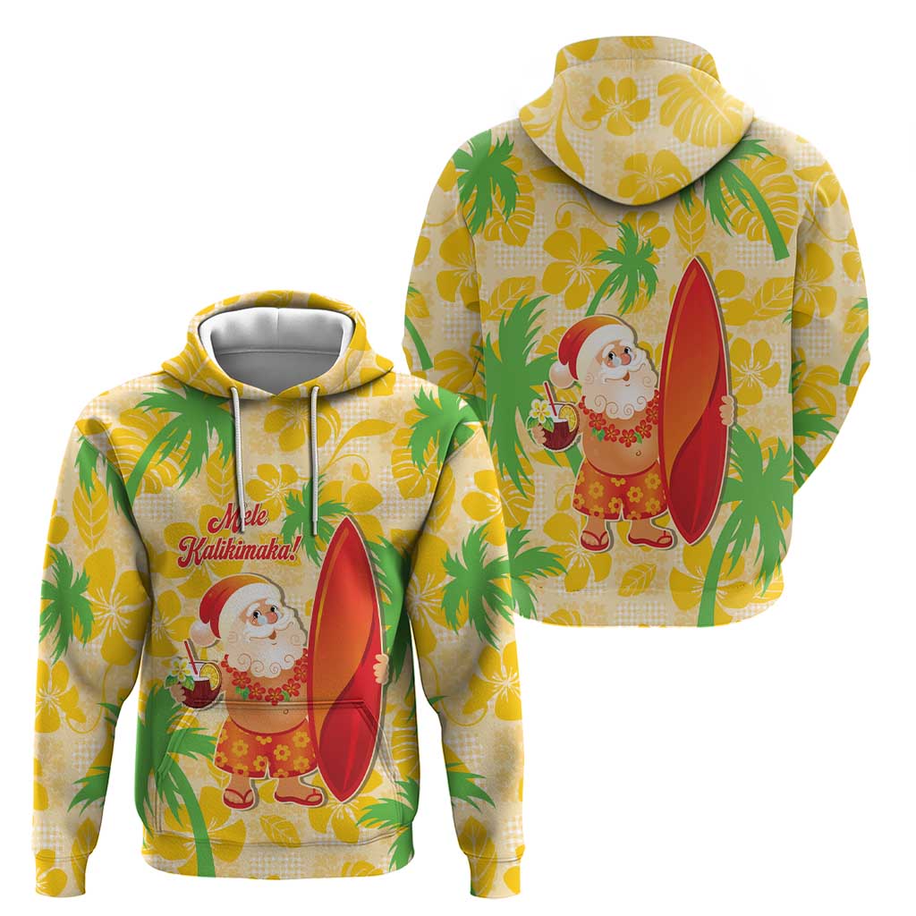 Aloha Hawaii Christmas Zip Hoodie Mele Kalikimaka Funny Santa Palaka Quilt Motifs LT14 - Polynesian Pride