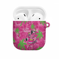 Aloha Hawaii Christmas AirPods Case Mele Kalikimaka Chill Flamingo Palaka Quilt Motifs LT14 Pink - Polynesian Pride