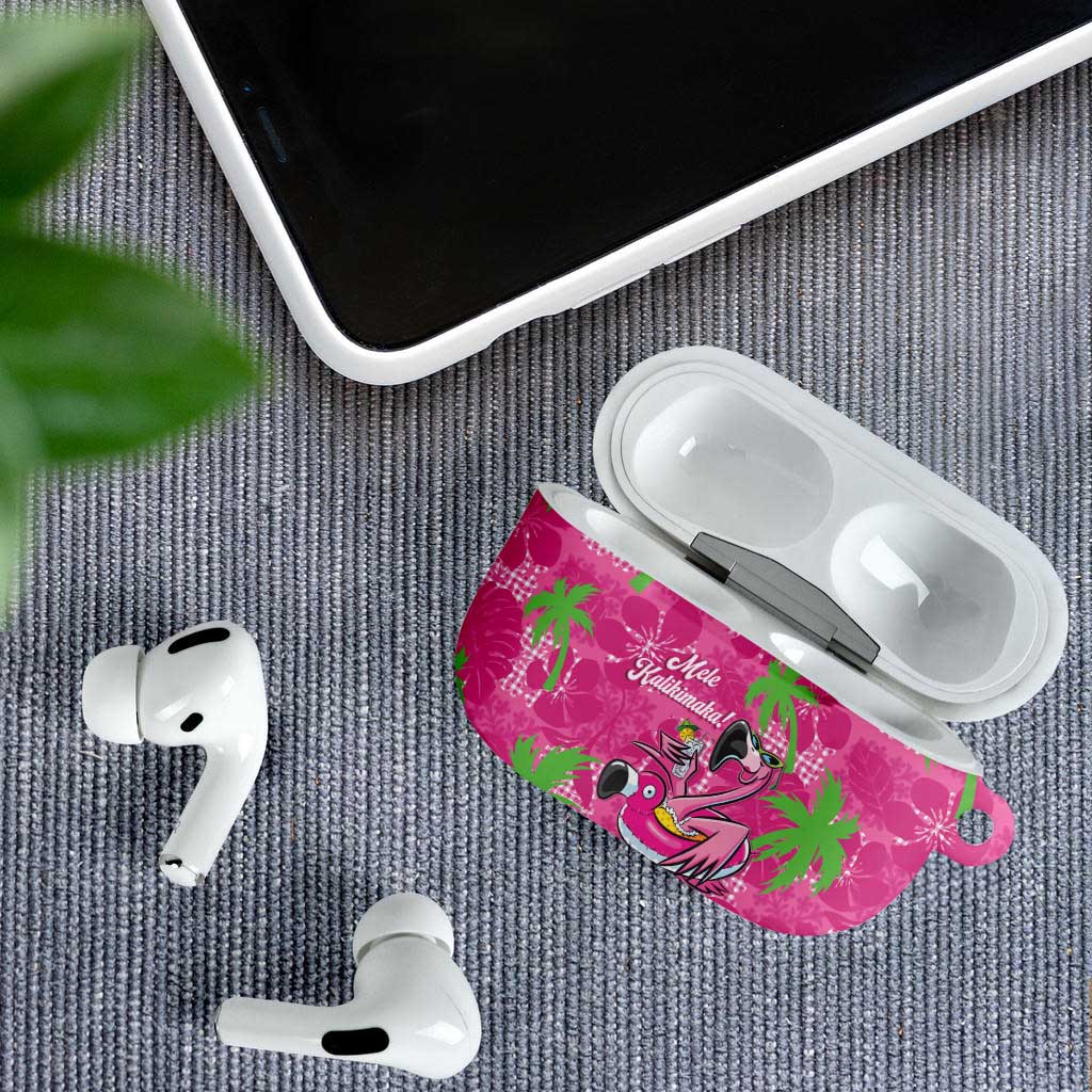 Aloha Hawaii Christmas AirPods Case Mele Kalikimaka Chill Flamingo Palaka Quilt Motifs LT14 - Polynesian Pride