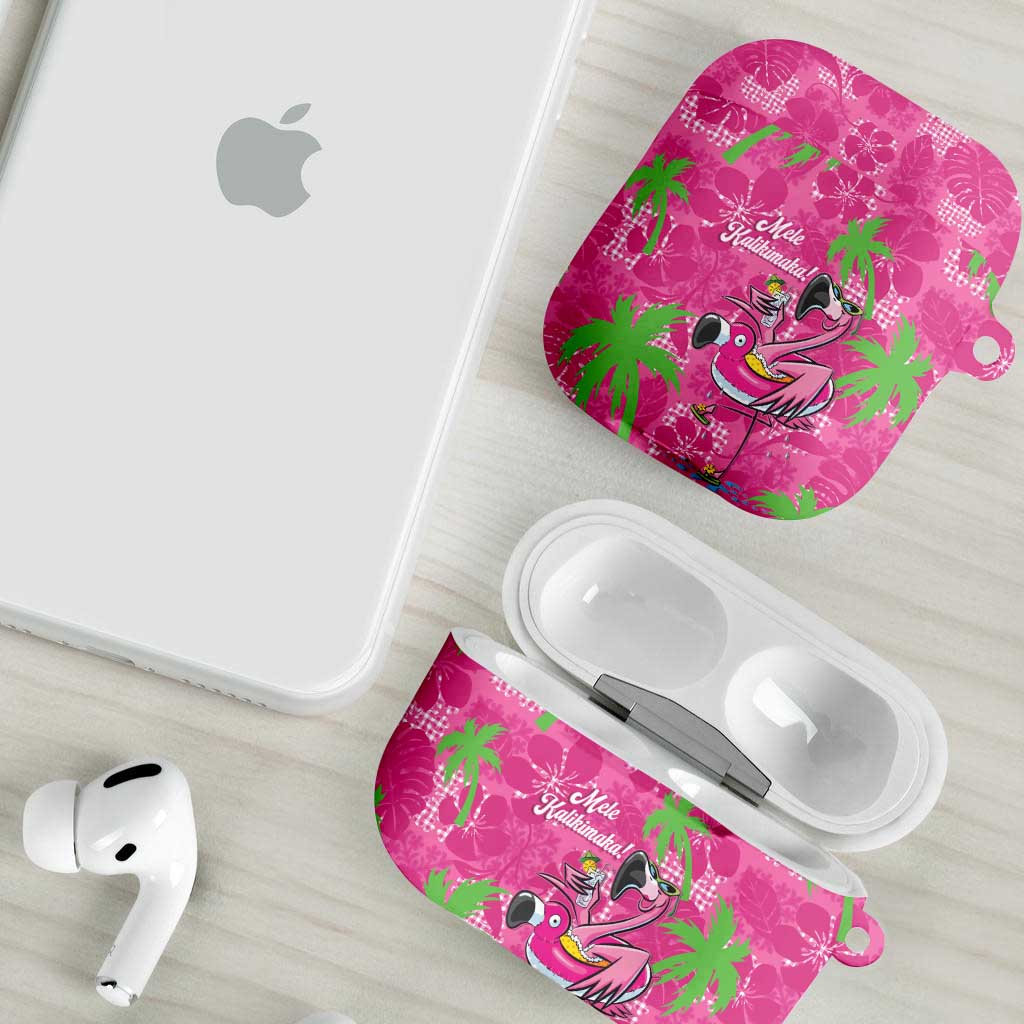 Aloha Hawaii Christmas AirPods Case Mele Kalikimaka Chill Flamingo Palaka Quilt Motifs LT14 - Polynesian Pride