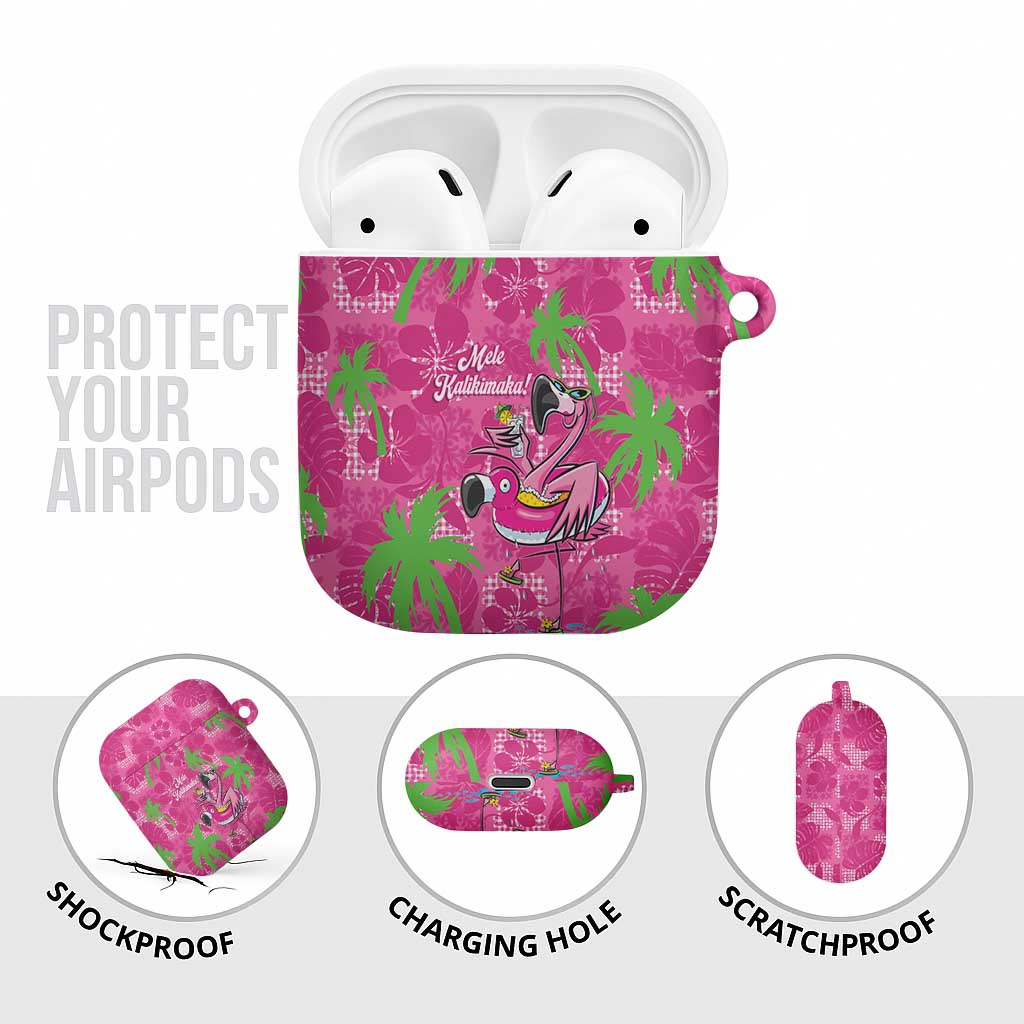 Aloha Hawaii Christmas AirPods Case Mele Kalikimaka Chill Flamingo Palaka Quilt Motifs LT14 - Polynesian Pride