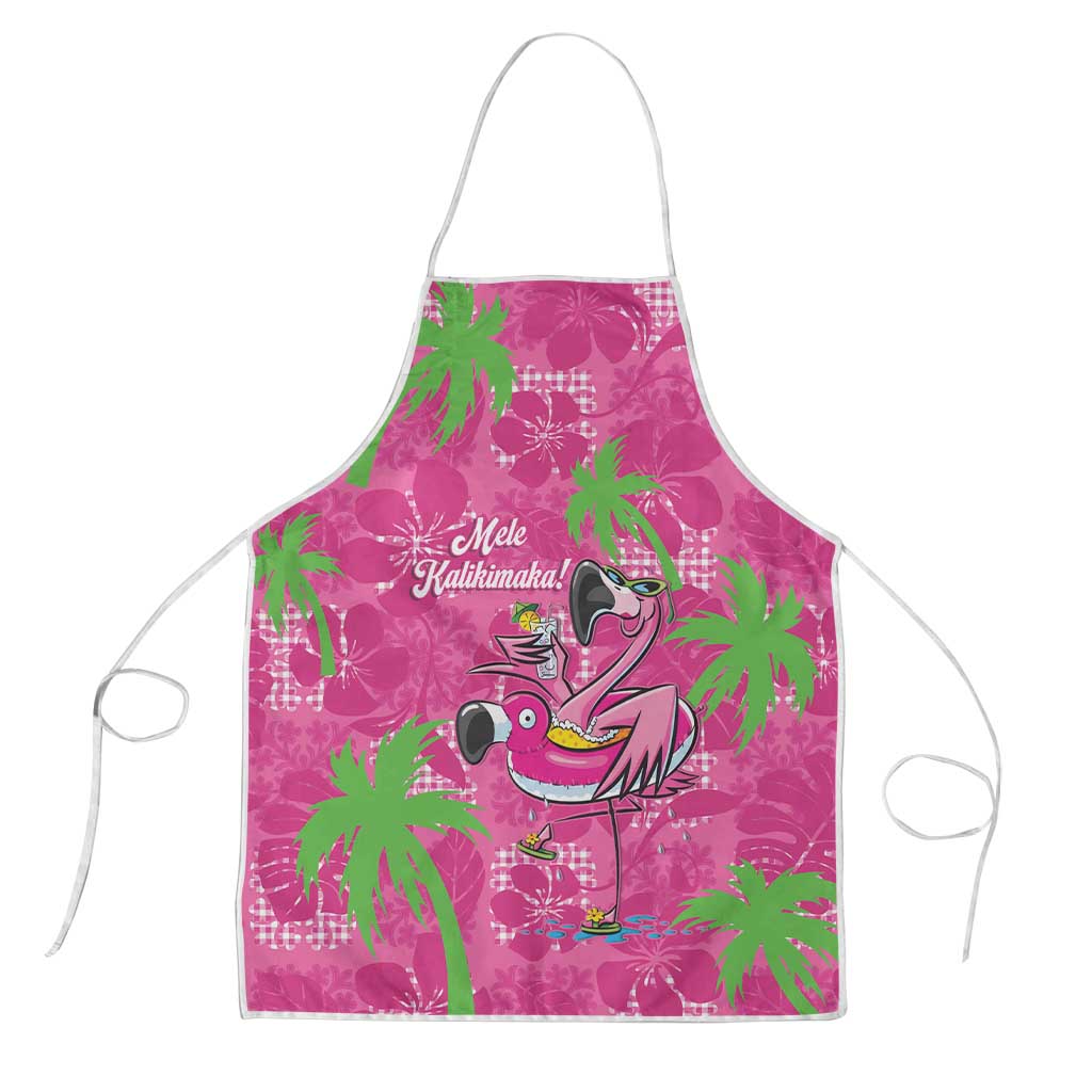 Aloha Hawaii Christmas Apron Mele Kalikimaka Chill Flamingo Palaka Quilt Motifs LT14 Pink - Polynesian Pride