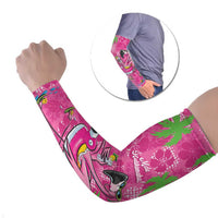 Aloha Hawaii Christmas Arm Sleeves Mele Kalikimaka Chill Flamingo Palaka Quilt Motifs LT14 Set of 2 Pink - Polynesian Pride
