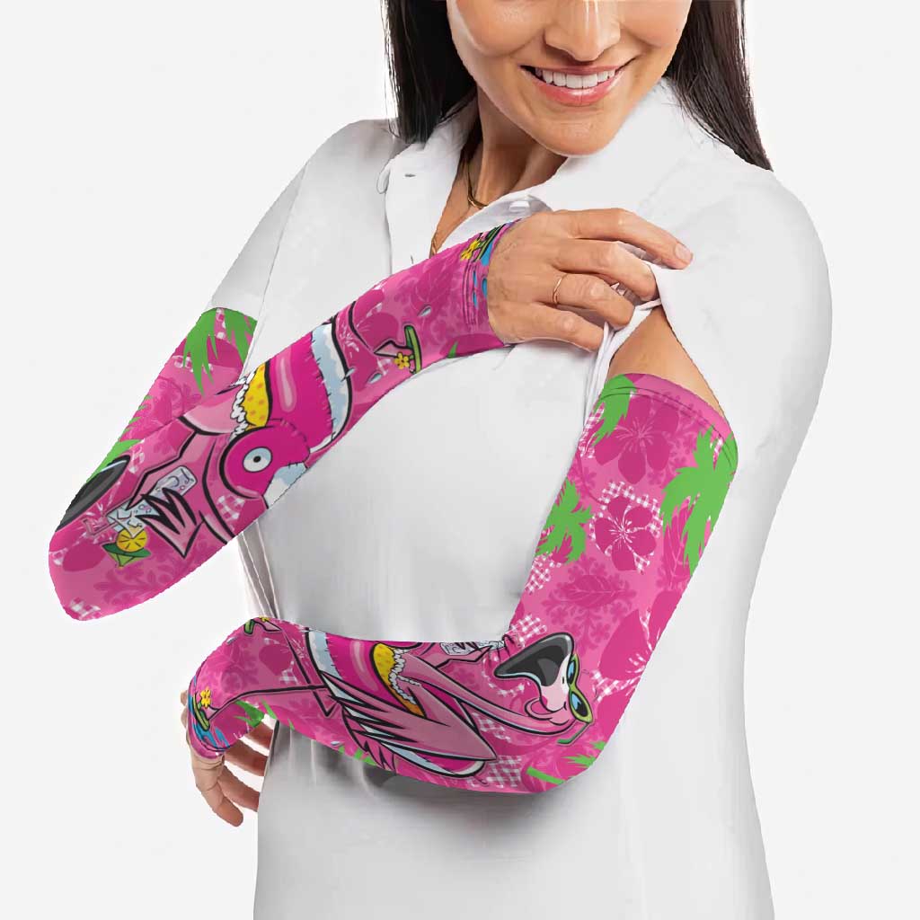 Aloha Hawaii Christmas Arm Sleeves Mele Kalikimaka Chill Flamingo Palaka Quilt Motifs LT14 - Polynesian Pride