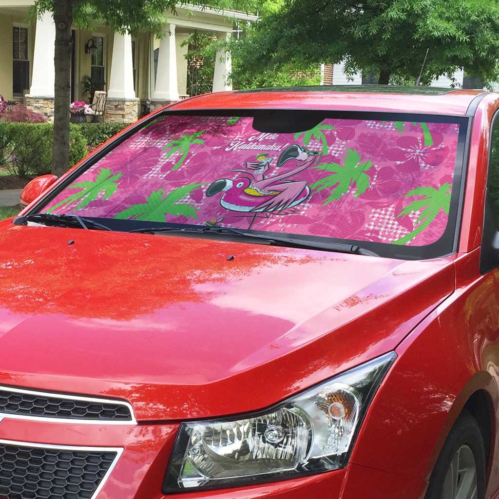 Aloha Hawaii Christmas Auto Sun Shade Mele Kalikimaka Chill Flamingo Palaka Quilt Motifs LT14 - Polynesian Pride