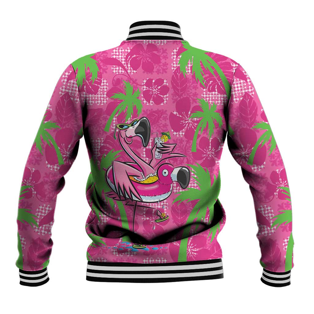 Aloha Hawaii Christmas Baseball Jacket Mele Kalikimaka Chill Flamingo Palaka Quilt Motifs LT14 - Polynesian Pride