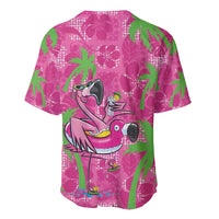 Aloha Hawaii Christmas Baseball Jersey Mele Kalikimaka Chill Flamingo Palaka Quilt Motifs LT14 - Polynesian Pride