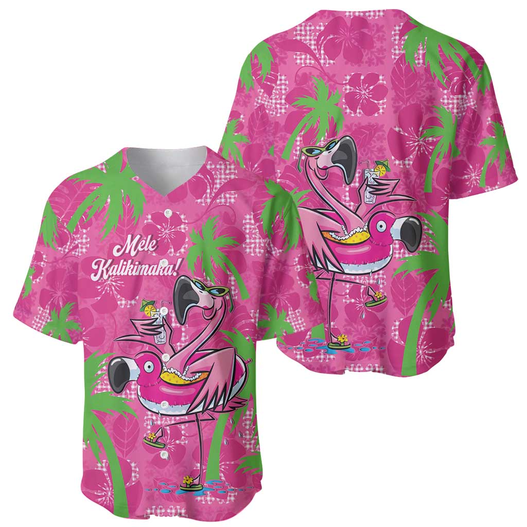 Aloha Hawaii Christmas Baseball Jersey Mele Kalikimaka Chill Flamingo Palaka Quilt Motifs LT14 - Polynesian Pride