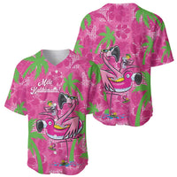 Aloha Hawaii Christmas Baseball Jersey Mele Kalikimaka Chill Flamingo Palaka Quilt Motifs LT14 - Polynesian Pride