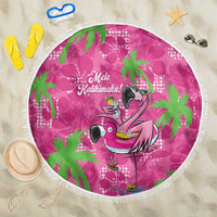 Aloha Hawaii Christmas Beach Blanket Mele Kalikimaka Chill Flamingo Palaka Quilt Motifs LT14 One Size 150cm Pink - Polynesian Pride