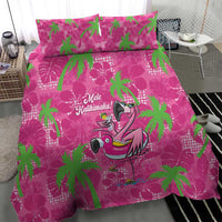 Aloha Hawaii Christmas Bedding Set Mele Kalikimaka Chill Flamingo Palaka Quilt Motifs LT14 - Polynesian Pride