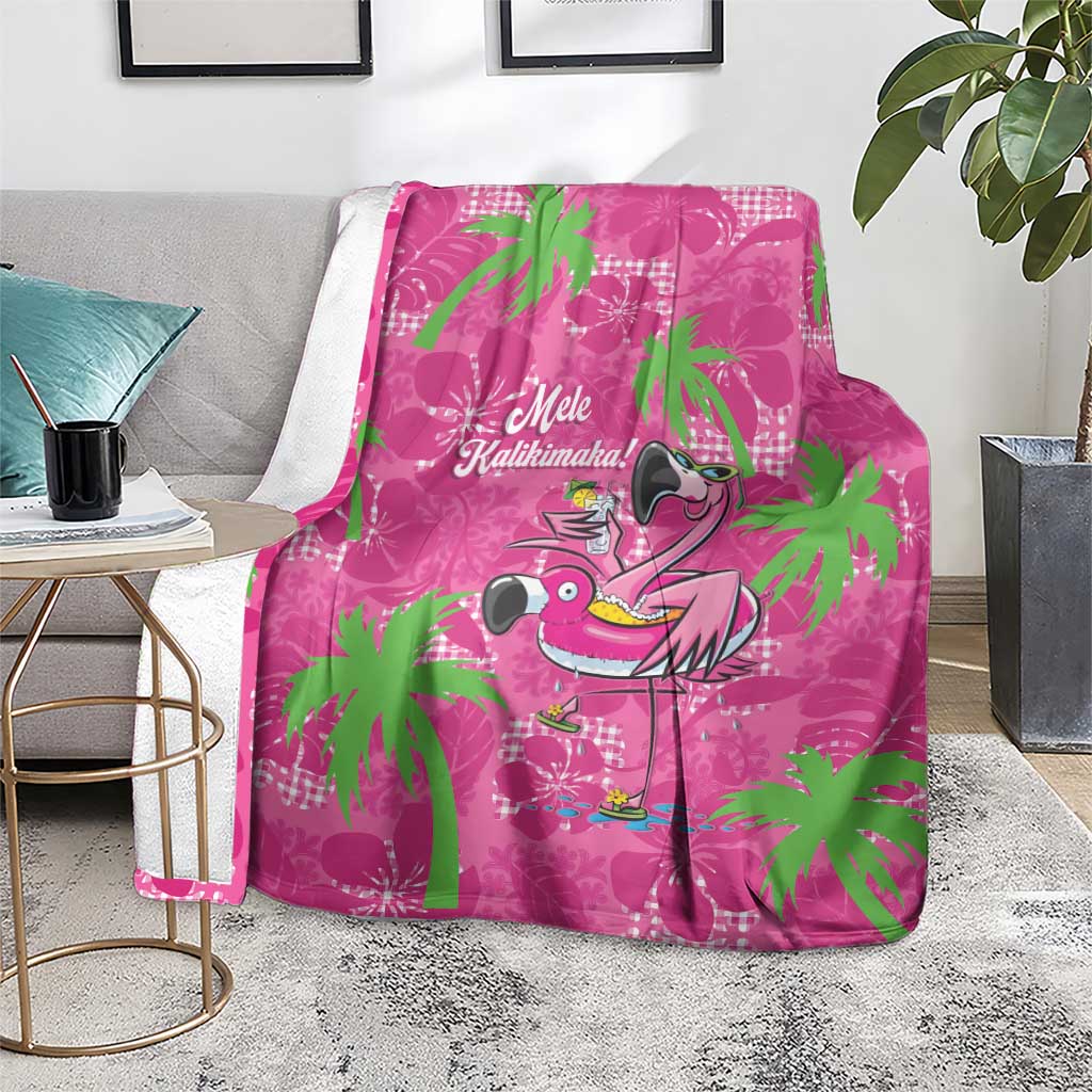 Aloha Hawaii Christmas Blanket Mele Kalikimaka Chill Flamingo Palaka Quilt Motifs LT14 - Polynesian Pride