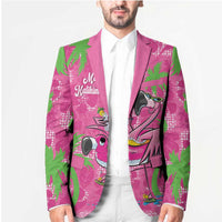 Aloha Hawaii Christmas Blazer Mele Kalikimaka Chill Flamingo Palaka Quilt Motifs LT14 - Polynesian Pride