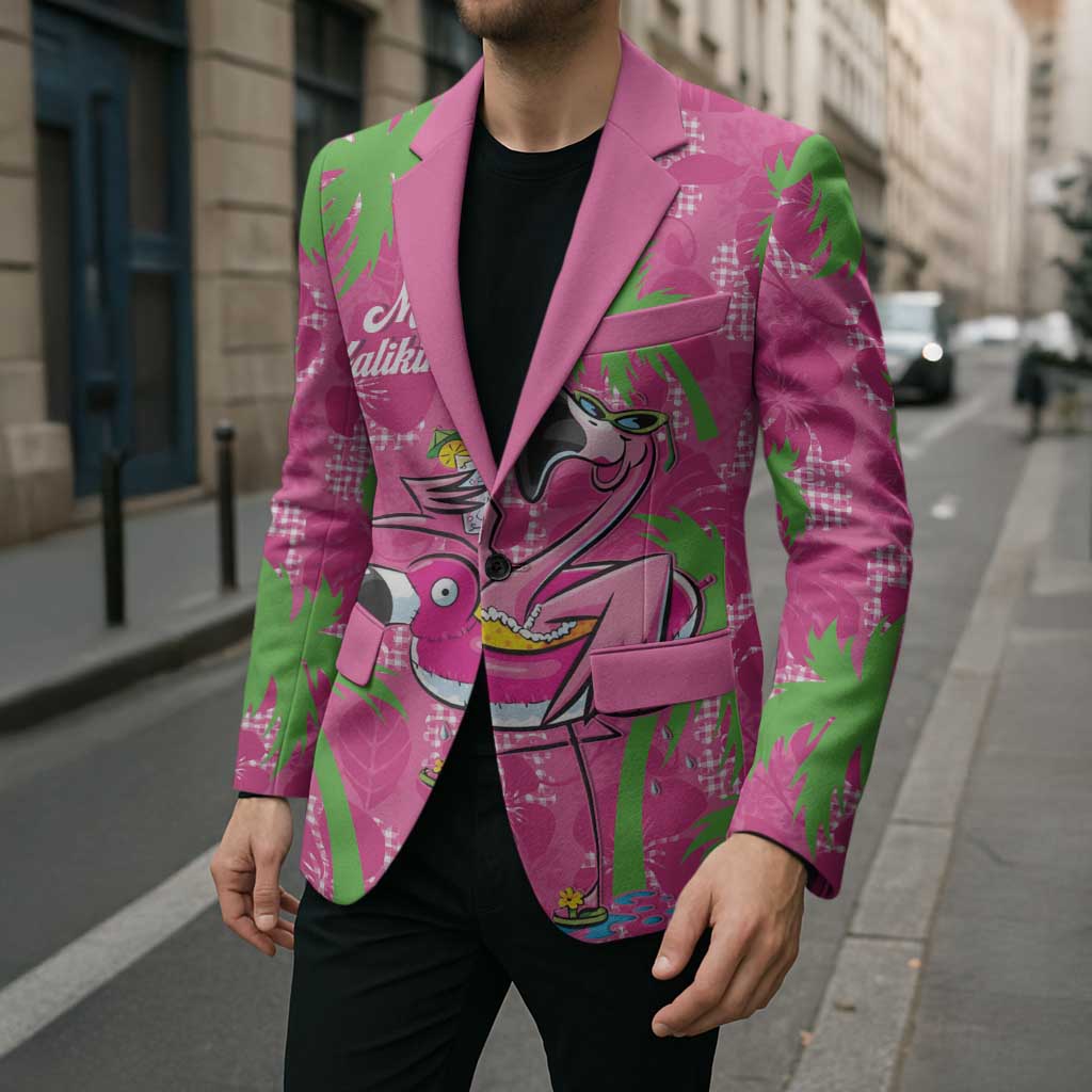 Aloha Hawaii Christmas Blazer Mele Kalikimaka Chill Flamingo Palaka Quilt Motifs LT14 - Polynesian Pride