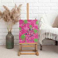 Aloha Hawaii Christmas Canvas Wall Art Mele Kalikimaka Chill Flamingo Palaka Quilt Motifs LT14 - Polynesian Pride