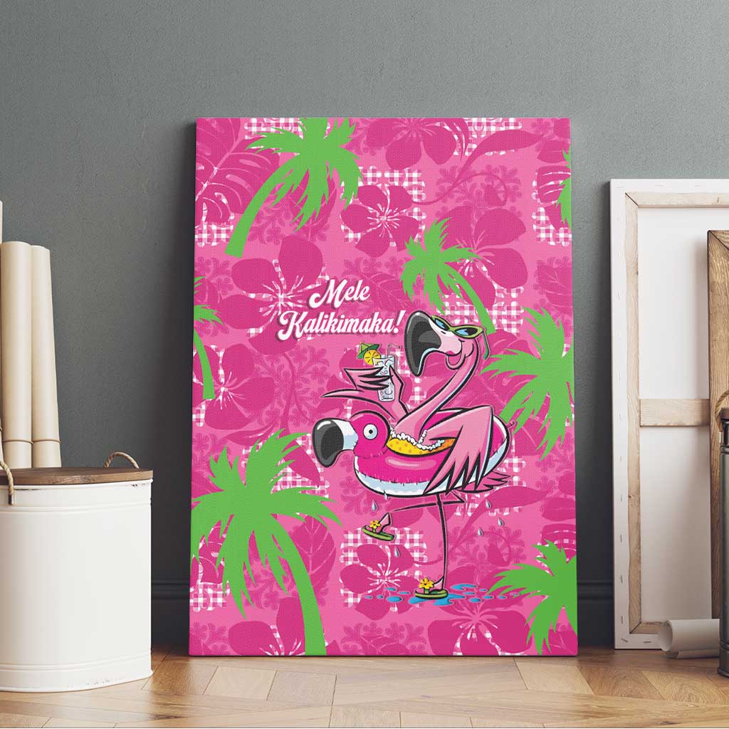 Aloha Hawaii Christmas Canvas Wall Art Mele Kalikimaka Chill Flamingo Palaka Quilt Motifs LT14 - Polynesian Pride