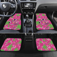 Aloha Hawaii Christmas Car Mats Mele Kalikimaka Chill Flamingo Palaka Quilt Motifs LT14 Set 4pcs Pink - Polynesian Pride