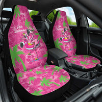 Aloha Hawaii Christmas Car Seat Cover Mele Kalikimaka Chill Flamingo Palaka Quilt Motifs LT14 One Size Pink - Polynesian Pride