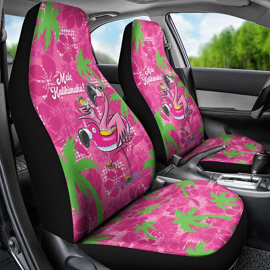 Aloha Hawaii Christmas Car Seat Cover Mele Kalikimaka Chill Flamingo Palaka Quilt Motifs LT14 - Polynesian Pride