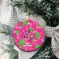 Aloha Hawaii Christmas Ceramic Ornament Mele Kalikimaka Chill Flamingo Palaka Quilt Motifs LT14 - Polynesian Pride