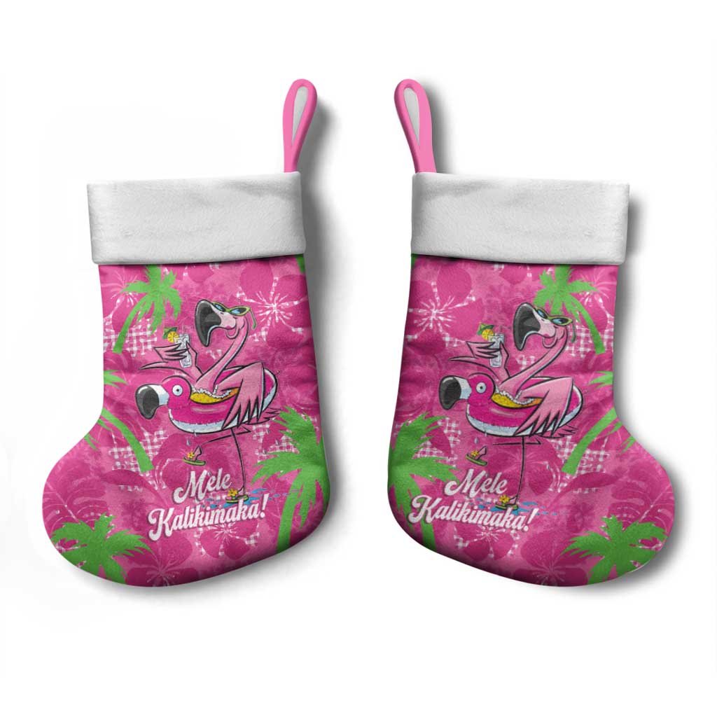 Aloha Hawaii Christmas Stocking Mele Kalikimaka Chill Flamingo Palaka Quilt Motifs LT14 - Polynesian Pride