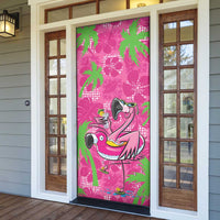 Aloha Hawaii Christmas Door Cover Mele Kalikimaka Chill Flamingo Palaka Quilt Motifs LT14 - Polynesian Pride