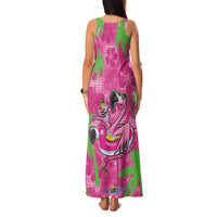 Aloha Hawaii Christmas Family Matching Tank Maxi Dress and Hawaiian Shirt Mele Kalikimaka Chill Flamingo Palaka Quilt Motifs LT14 - Polynesian Pride