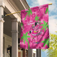 Aloha Hawaii Christmas Garden Flag Mele Kalikimaka Chill Flamingo Palaka Quilt Motifs LT14 House Flag Pink - Polynesian Pride