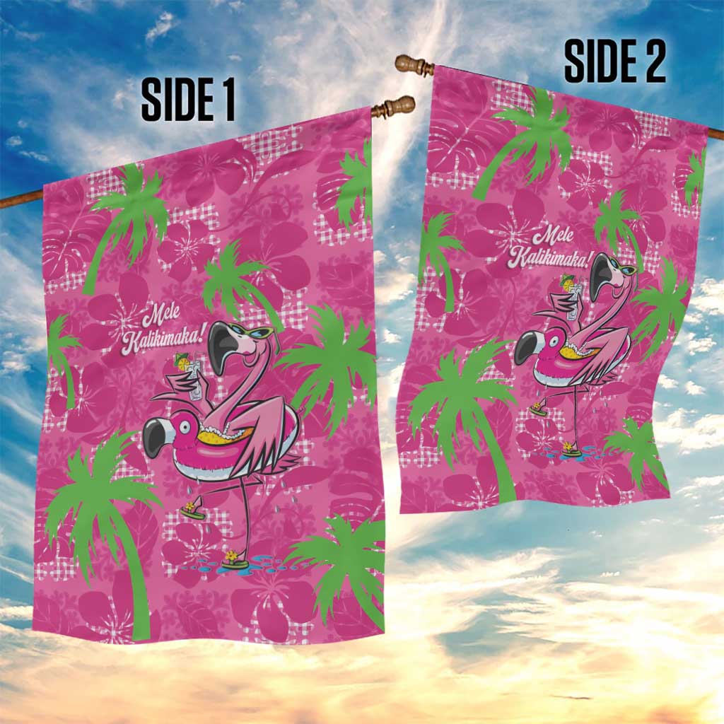 Aloha Hawaii Christmas Garden Flag Mele Kalikimaka Chill Flamingo Palaka Quilt Motifs LT14 - Polynesian Pride