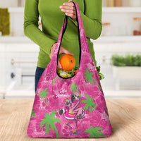 Aloha Hawaii Christmas Grocery Bag Mele Kalikimaka Chill Flamingo Palaka Quilt Motifs LT14 - Polynesian Pride