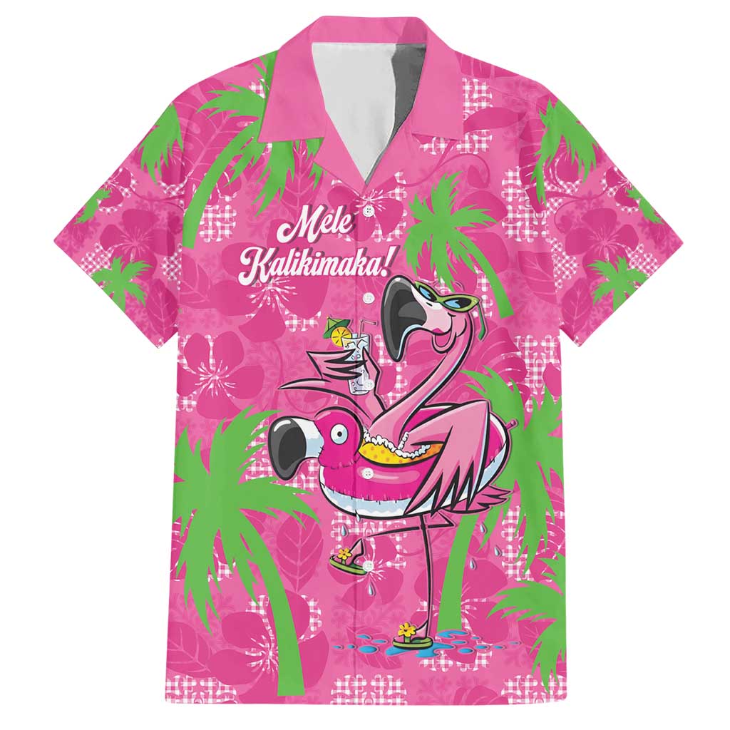 Aloha Hawaii Christmas Hawaiian Shirt Mele Kalikimaka Chill Flamingo Palaka Quilt Motifs LT14 Pink - Polynesian Pride