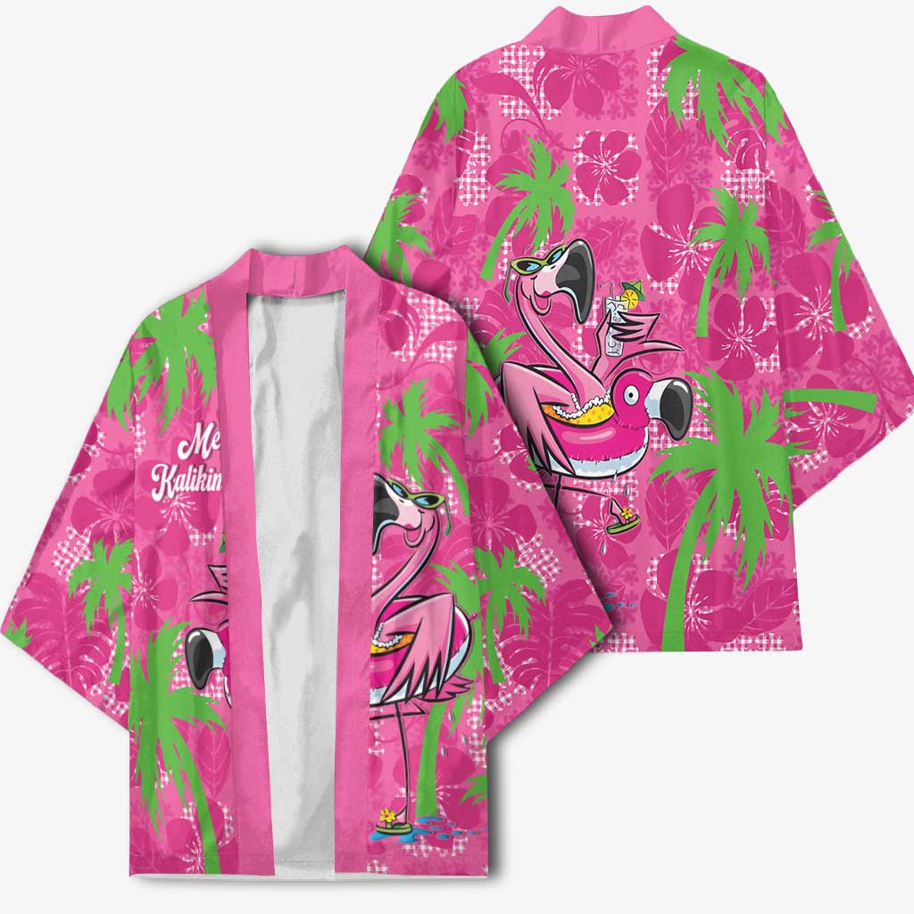 Aloha Hawaii Christmas Kimono Mele Kalikimaka Chill Flamingo Palaka Quilt Motifs LT14 - Polynesian Pride